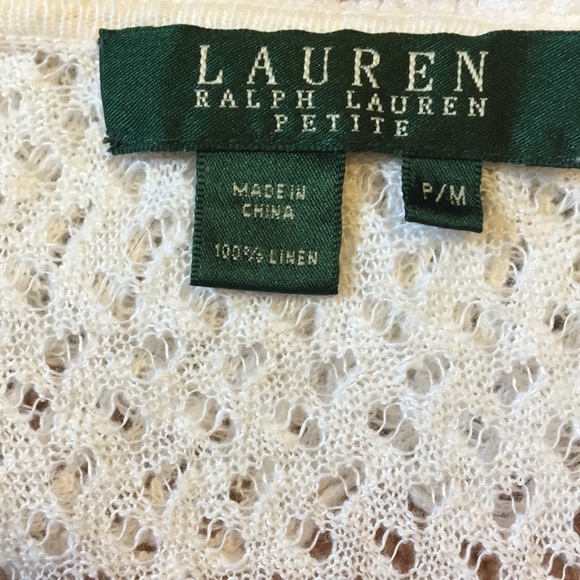 Ralph Lauren ruffle knit vest cottagecore girly cream white country boho hippie - Picture 2 of 7